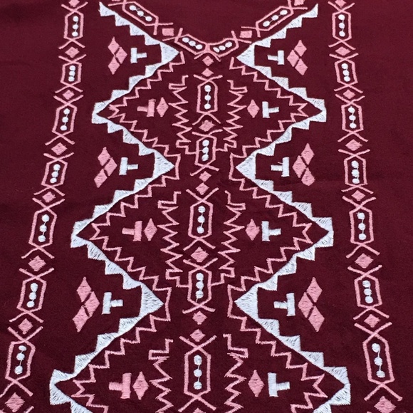 Love Fire (N-13) Peasant Style Blouse Aztec Style - Picture 3 of 6